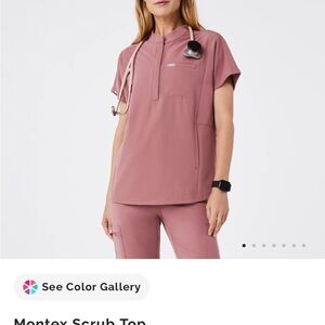 Figs Women's Short Sleeve Top - Pink